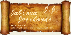 Jablana Jasikovac vizit kartica